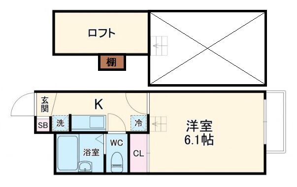 スクエア豊中 101号室 間取り図